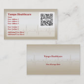 名刺のテンプレートのハートの健康 名刺 (正面/裏面)