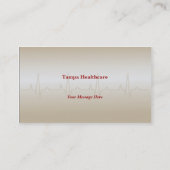 名刺のテンプレートのハートの健康 名刺 (裏面)