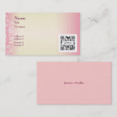 名刺のテンプレートのピンクのバラ 名刺 (正面/裏面)