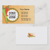 名刺のテンプレートのメキシコ人のレストラン 名刺 (正面/裏面)