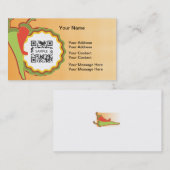 名刺のテンプレートのメキシコ人のレストラン 名刺 (正面/裏面)