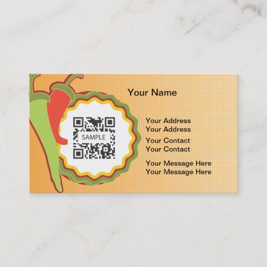 名刺のテンプレートのメキシコ人のレストラン 名刺 (正面)