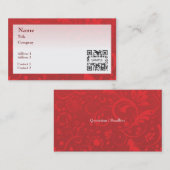 名刺のテンプレートの一般的で赤いボーダー 名刺 (正面/裏面)