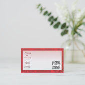 名刺のテンプレートの一般的で赤いボーダー 名刺 (スタンド正面)