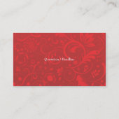 名刺のテンプレートの一般的で赤いボーダー 名刺 (裏面)
