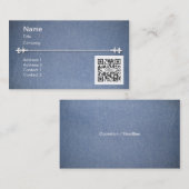 名刺のテンプレートの一般的で青いデニム 名刺 (正面/裏面)