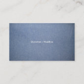 名刺のテンプレートの一般的で青いデニム 名刺 (裏面)