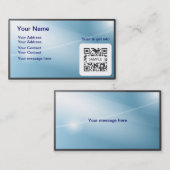 名刺のテンプレートの一般的で青いライト 名刺 (正面/裏面)