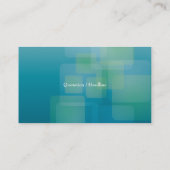 名刺のテンプレートの一般的な青緑 名刺 (裏面)