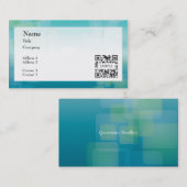 名刺のテンプレートの一般的な青緑 名刺 (正面/裏面)