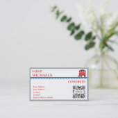 名刺のテンプレートの共和党員象 名刺 (スタンド正面)