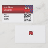 名刺のテンプレートの共和党員象 名刺 (正面/裏面)