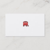 名刺のテンプレートの共和党員象 名刺 (裏面)