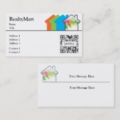 名刺のテンプレートの家の不動産仲介業者 名刺 (正面/裏面)