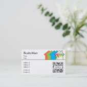 名刺のテンプレートの家の不動産仲介業者 名刺 (スタンド正面)