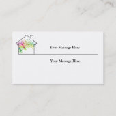 名刺のテンプレートの家の不動産仲介業者 名刺 (裏面)