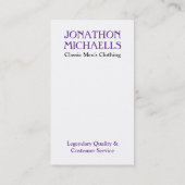 名刺のテンプレートの小売りの人の衣類 名刺 (裏面)