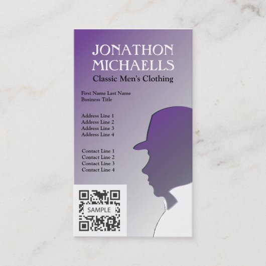 名刺のテンプレートの小売りの人の衣類 名刺 (正面)