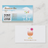 名刺のテンプレートの海岸に位置するバー 名刺 (正面/裏面)