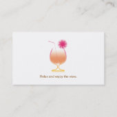 名刺のテンプレートの海岸に位置するバー 名刺 (裏面)