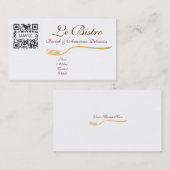 名刺のテンプレートの素晴らしい食事のフランス語 名刺 (正面/裏面)