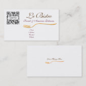 名刺のテンプレートの素晴らしい食事のフランス語 名刺 (正面/裏面)