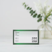 名刺のテンプレートの緑のストライプのボーダー 名刺 (スタンド正面)