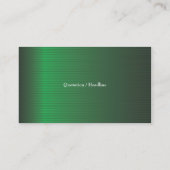 名刺のテンプレートの緑のストライプのボーダー 名刺 (裏面)