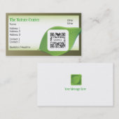 名刺のテンプレートの自然の中心 名刺 (正面/裏面)