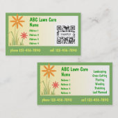 名刺のテンプレートの芝生の心配 名刺 (正面/裏面)