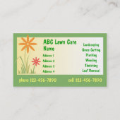 名刺のテンプレートの芝生の心配 名刺 (裏面)