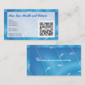 名刺のテンプレートの青のスパ 名刺 (正面/裏面)