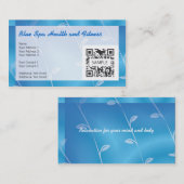 名刺のテンプレートの青のスパ 名刺 (正面/裏面)