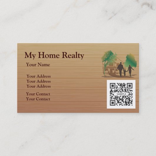 名刺のテンプレート私の家の不動産 名刺 (正面)