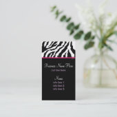 名刺のテンプレート**はっきりしたなシマウマのプリント 名刺 (スタンド正面)