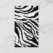 名刺のテンプレート**はっきりしたなシマウマのプリント 名刺 (裏面)