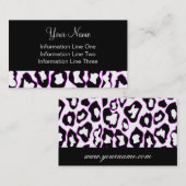 名刺のテンプレート**はっきりしたなヒョウのプリント 名刺 (正面/裏面)