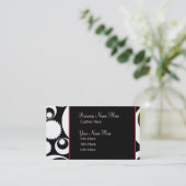 名刺のテンプレート**はっきりしたなB&Wの円 名刺 (スタンド正面)