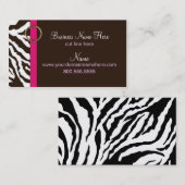 名刺のテンプレート**ブラウンのシマウマパターン 名刺 (正面/裏面)