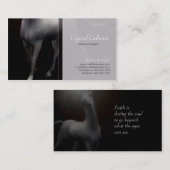 名刺のテンプレート-暗闇を絵を描いている馬 名刺 (正面/裏面)