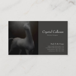 名刺のテンプレート-暗闇を絵を描いている馬 名刺