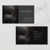 名刺のテンプレート-暗闇を絵を描いている馬 名刺 (正面/裏面)