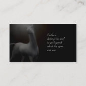 名刺のテンプレート-暗闇を絵を描いている馬 名刺 (裏面)
