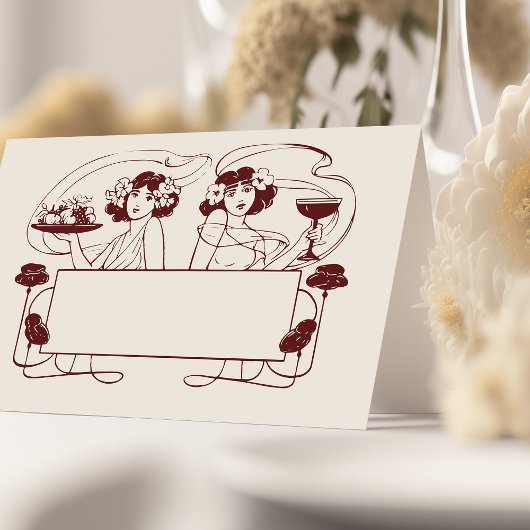 名刺のテー結婚ブルヴィンテージ プレイスカード