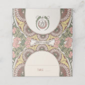 名刺のテー結婚ブルヴィンテージ プレイスカード (外部開封)