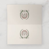 名刺のテー結婚ブルヴィンテージ プレイスカード (内部開封)