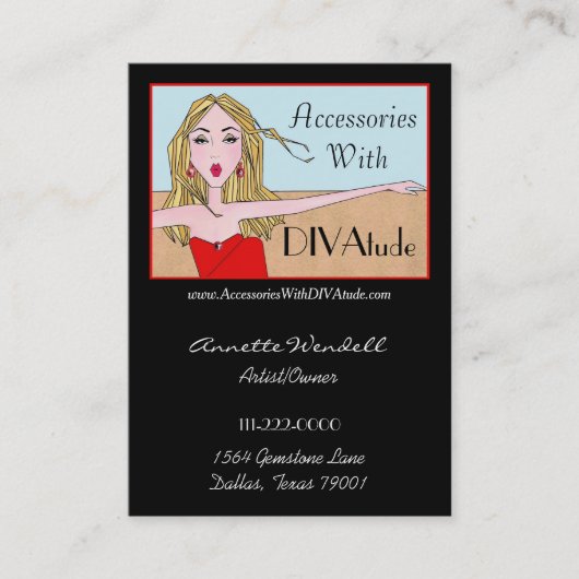 名刺のディーバ - プリンセス 名刺 (正面)