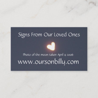 名刺のハート形の月 名刺