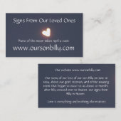 名刺のハート形の月 名刺 (正面/裏面)