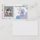 名刺のパステルによってはあなたの写真がここに開花します 名刺 (正面/裏面)